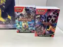 Lot of 3 Boxes of Pokemon, Scarlet &#x26; Violet Surging Sparks Elite Training Box, Paldea Evolved, Destined Rivals