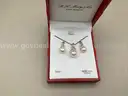 Cultured Freshwater Pearl (8&#x26;9mm) and Diamond Accent Pendant Necklace and Earrings Set. 14K GOS ( Retail $450.00 )