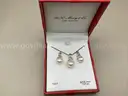 Cultured Freshwater Pearl (8&#x26;9mm) and Diamond Accent Pendant Necklace and Earrings Set. 14K GOS ( Retail $450.00 )