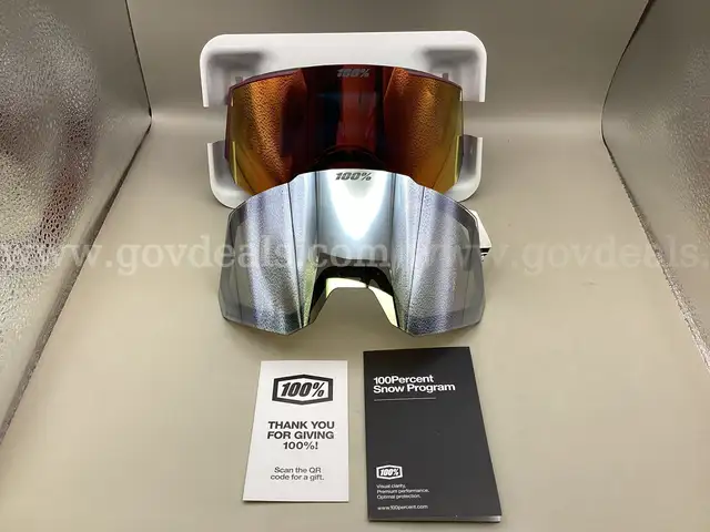 100% Snowcraft Ignis 51001-00021 Orange Lens VLT 13%  CAT S3 Ski and Snowboard Goggles