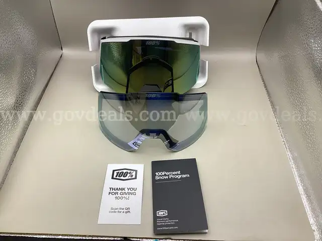 100% Snowcraft Turbine 51001-00022 Yellow Gold Lens VLT 12% CAT S3 Ski and Snowboard Goggles