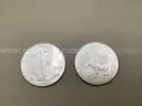 Lot of 20 American Silver Eagle , Face value of one dollar and contains one Troy ounce of 99.9% pure silver each