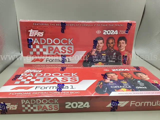 Lot of 2 Topps Formula One Paddock Pass Hobby Boxes (2024)