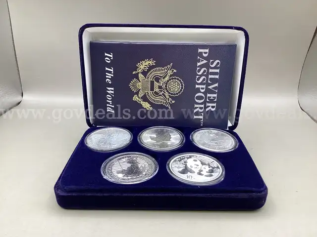 5  Troy ounces of 99.9 % Fine Silver ( 5 most popular Silver Coins on Earth)