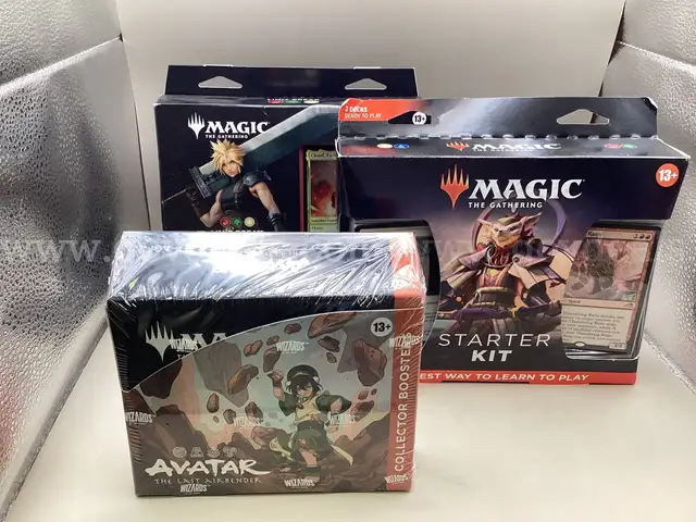 Magic the Gathering Starter Kit,  Final Fantasy Commander Deck, & Wizards of the Coast AVATAR the last Airbender