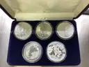 5  Troy ounces of 99.9 % Fine Silver ( 5 most popular Silver Coins on Earth)