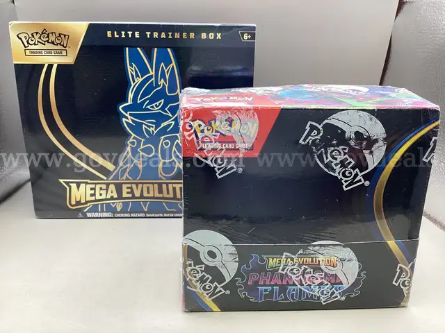 Lot of 2 Pokémon Mega Evolution Phantasmal Flames, Mega Evolution Elite Training Box