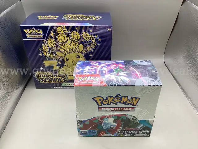 Lot of 2 Pokémon Scarlet & Violet SURGING SPARKS Elite Training Box,  Scarlet & Violet PARADOX RIFT