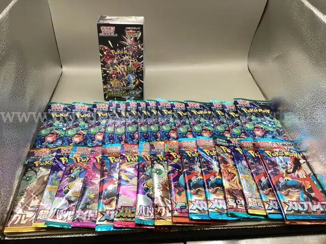 Japanese Scarlet and Violet Shiny Treasure ex- high class booster box and 30 assorted Japanese Pokémon Booster Packs 