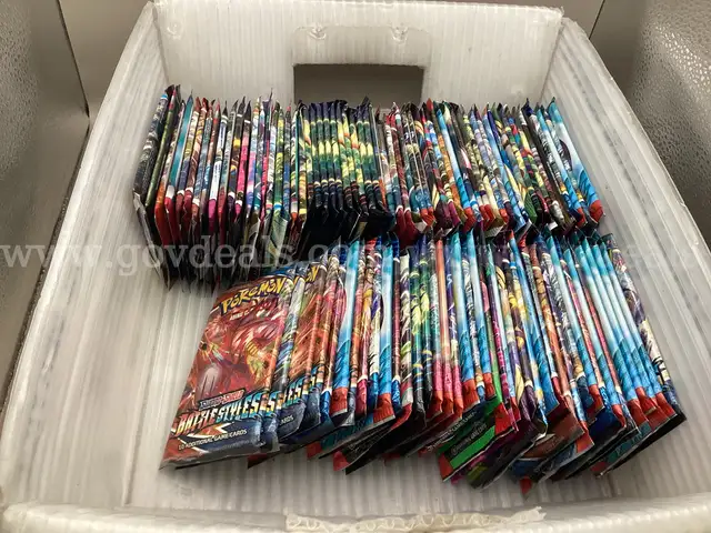 Lot of 100 packs of Various Pok&#xE9;mon Booster Packs
