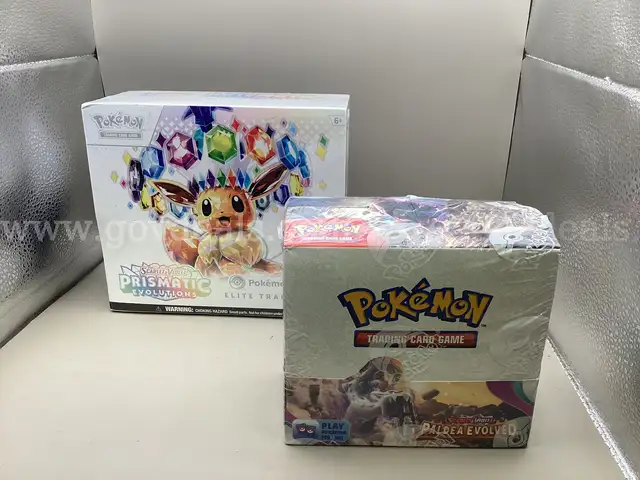 Lot of 2 Boxes of Pok&#xE9;mon Cards: Prismatic Evolutions and Paldea Evolved