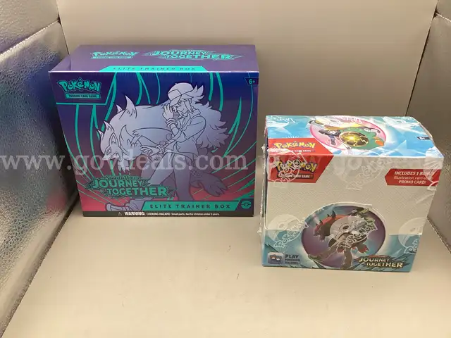 Lot of 2 Boxes of Pokemon: Scarlet &#x26; Violet Journey Together Elite Training Box &#x26; Scarlet &#x26; Violet Journey Together