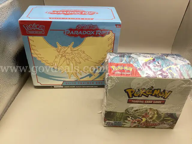 Lot of 2 Boxes of Pokemon: Scarlet &#x26; Violet Paradox Rift Elite Training Box , Trading Card Game