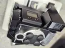 ASSORTED CAMERAS, SEWING MACHINE, WATCH, TIME RECORDER STAMP