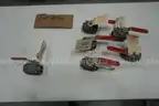 6 PCS. BALL VALVES BULK LOT, NEVER USED.