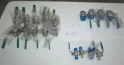 18 PCS. INLINE BALL VALVES BULK LOT, NEVER USED.