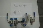 18 PCS. INLINE BALL VALVES BULK LOT, NEVER USED.