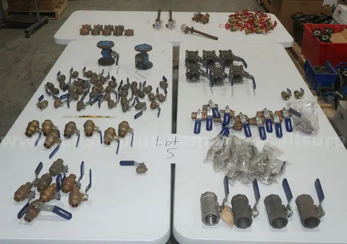 139 PCS. VALVES BULK LOT, NEVER USED.