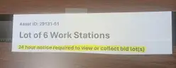 Lot of 6 Work Stations