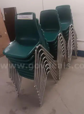 Green Stacking Chairs