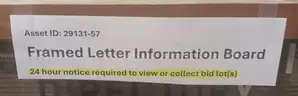 Framed Letter Information Board