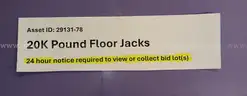 20K Pound Floor Jacks