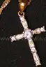 Cross Necklace with (1) Verified Center Diamond and Cross Pendant with Multiple Verified Diamonds