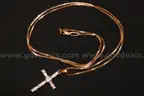 Cross Necklace with (1) Verified Center Diamond and Cross Pendant with Multiple Verified Diamonds