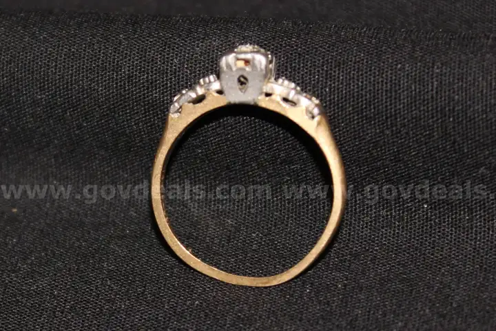 14k Palladium Diamond Ring