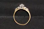 14k Palladium Diamond Ring