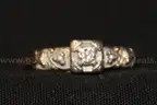 14k Palladium Diamond Ring