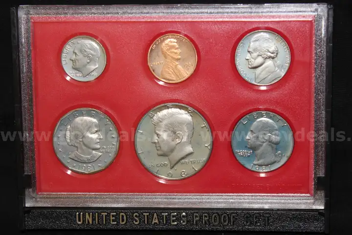 (2) 1981 Proof Sets, Wheat Pennies, Mercury Dimes, and Miscellaneous Costume Jewelry