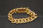 18k Gold Cuban Link Chain Bracelet
