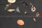 14k Gold Chain Necklace, 12 Rings, and Various Earrings and Pendants