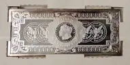 3lbs of Silver Bars, (6) Morgan Dollars and a Peace Dollar