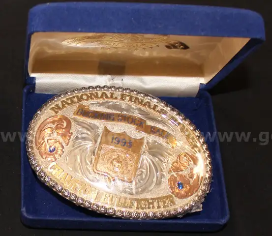 NFR Champion Belt Buckle and NFR Bolo Tie