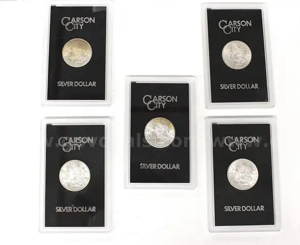 (5) Carson City Silver Morgan Dollars, Qing Dynasty Coin &#x26; Other Mixed Currency
