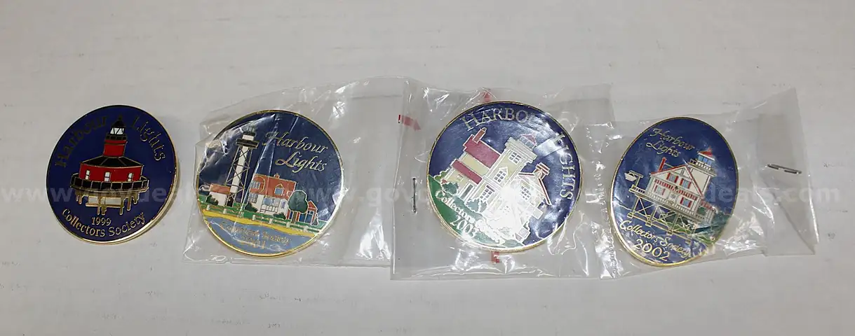 (4) Harbour Lights Collectors Society Pins