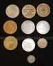 1953 French 50 Francs, 1948 Nickel, and Various Tokens