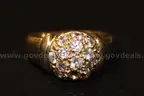 Gold Colored Ring and Jewelry Beads
