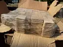 12&#x22;x12&#x22; Bone Travertine Mini Versailles Tumbled Interlocking Tile  330 qty