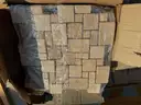 12&#x22;x12&#x22; Bone Travertine Mini Versailles Tumbled Interlocking Tile  330 qty