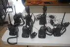 Lot of 7 Portable Motorola Turbo  Radios with charges &#x26; microphones