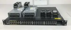 LOT OF 50 Brocade ICX7450-48P-STK-E 48 Port PoE Switches with Modules and 2x Power