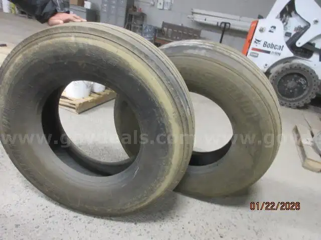 Lot of 2 Michelin X-Line Tires - Tire Number 315/80 R 22.5