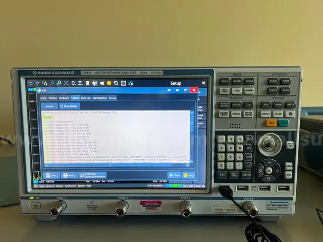 Rohde &#x26; Schwarz ZNB8 Vector Network Analyzer. 9KHz - 8.5GHz