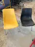Lot of 37 Black and Yellow Plastic Chairs