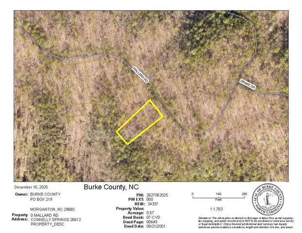 Mallard Road Parcel, Connelly Springs, NC  - 0.57 acres