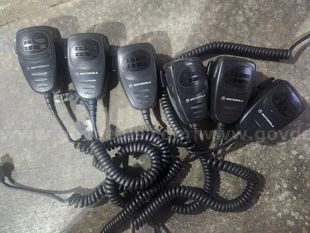 Lot of 6 Motorola CDM 1250 Mobile Radio Mics