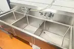 3 Comp Sink Stainless Steel with Taps